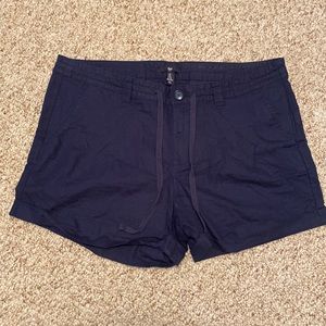 Navy Blue Linen Shorts